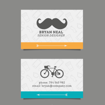 Two fashion design business cards vector material
