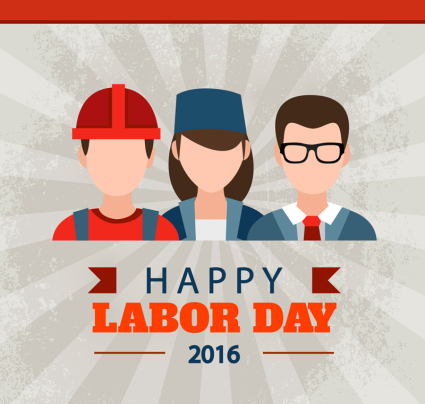 Creative People Day greeting card vector material