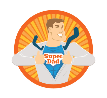 Creative Father's Day Vector material Superman