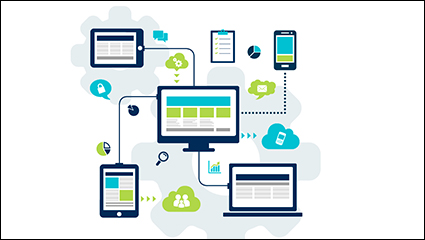 Creative social network illustrator vector material