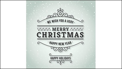 Beautiful Christmas greetings posters vector material