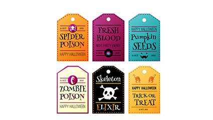 6 color logo Vector Halloween party