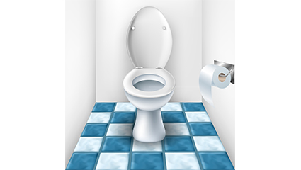 Hand-painted bathroom design vector material