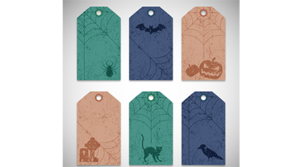 6 Halloween effect do the old logo vector