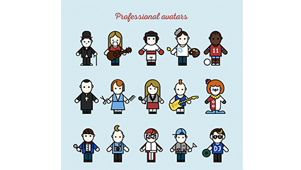 15 creative career figures vector