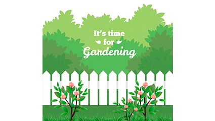 Green Garden illustrator vector material