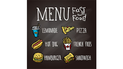 Fast food menu design Vectors