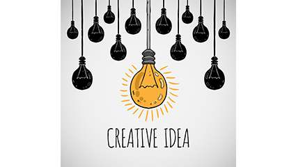 Painted bright bulb design Vectors