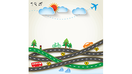 Creative highway tourism clip art vector
