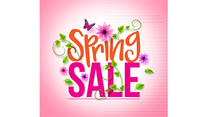 Pink Spring Sale WordArt Vector material