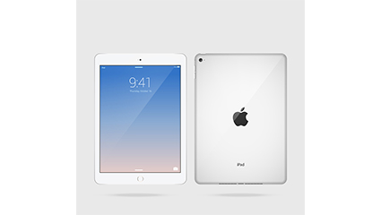 Apple ipad positive and negative design vector