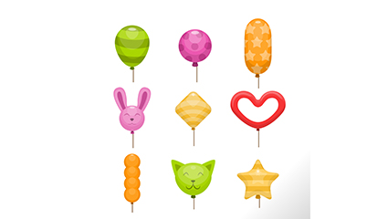 9 payment color balloon vector material