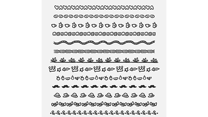 13 of the cartoon vector material lace design
