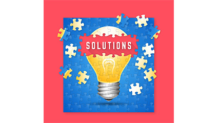 Creative bulb puzzle vector material