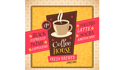 Creative Cafe Poster Vector