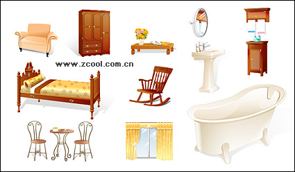 Furniture, household goods icon vector material
