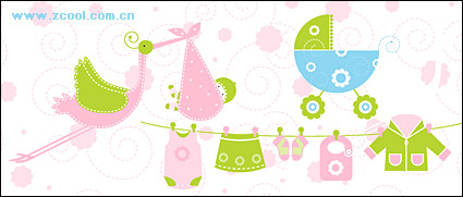 Cute baby vector material