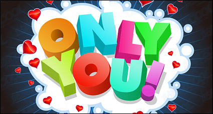 Three-dimensional ONLY YOU! Vector material