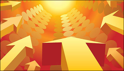 Three-dimensional vector arrow background material