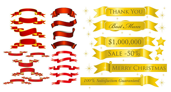 Holiday Ribbon Vector material