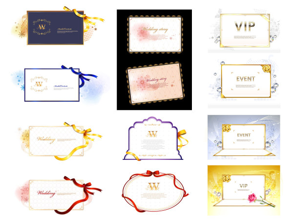 A beautiful ribbon element vector material