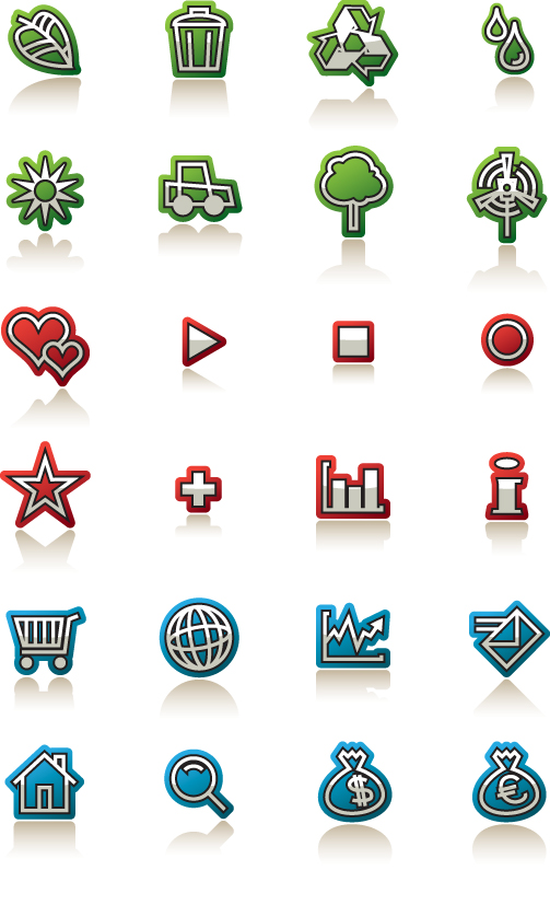 Decorative small icon vector material