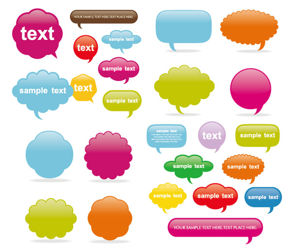 Colorful decorative element vector material web2.0 website