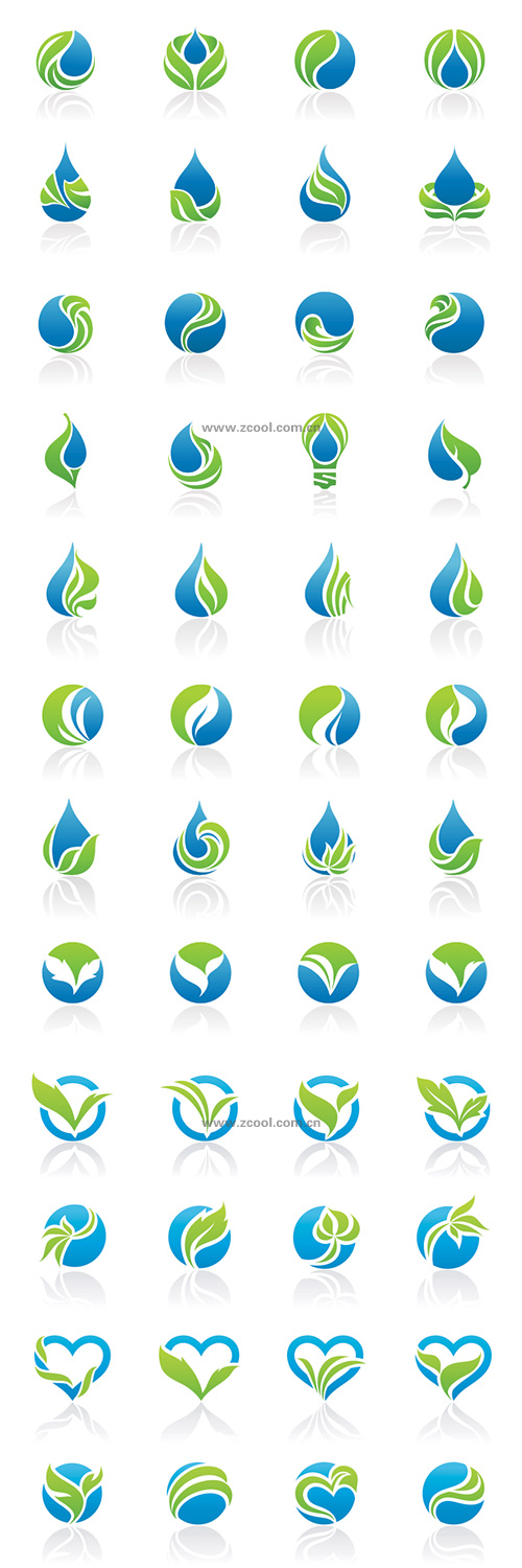 Drop, round, heart-shaped vector graphics and other practical