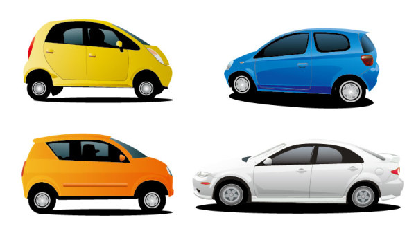 4 car vector material