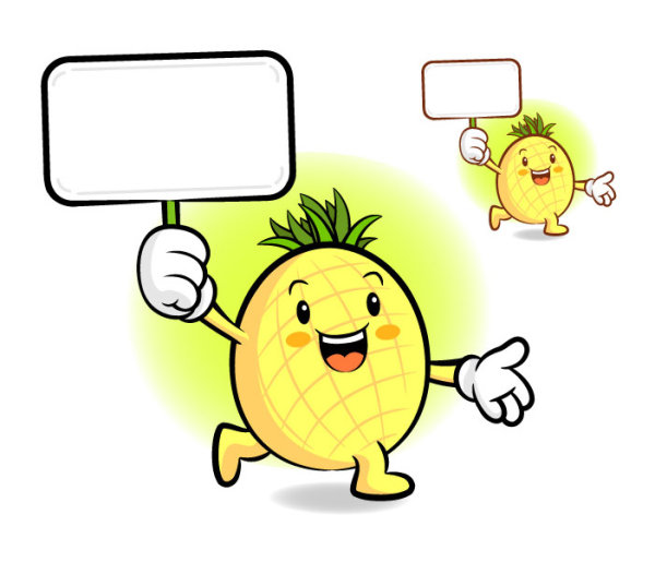 Love the cartoon super fruit Vector 4