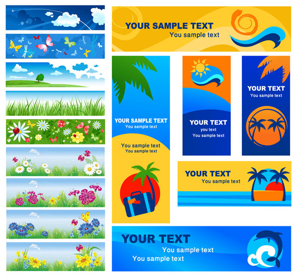 Vector banner summer