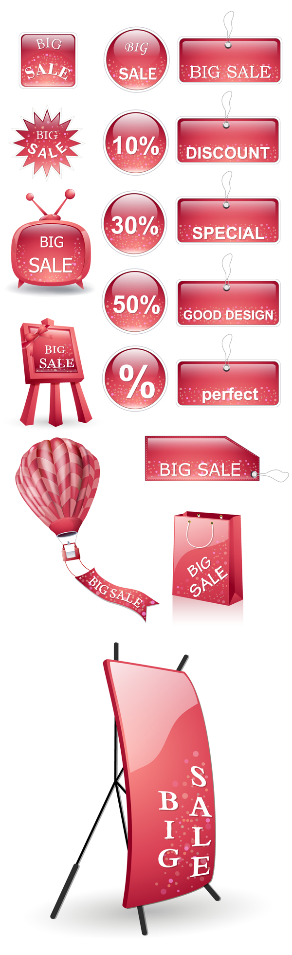 Advertising display rack and the label vector