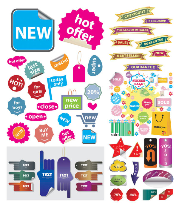 Decorative graphic icon shopping site