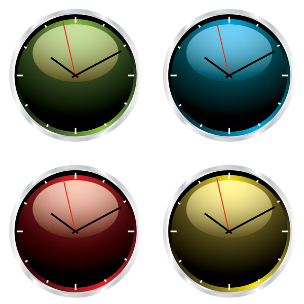 Crystal Clock Vector