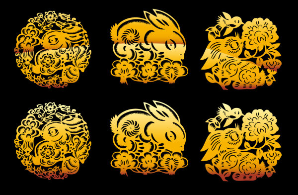 Free Vector material in paper-cut