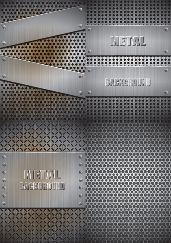 Realistic steel material - Vector