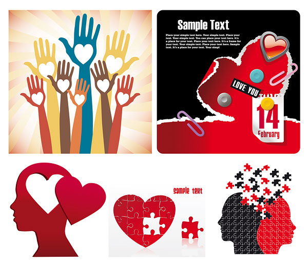 Valentine's creative element vector material
