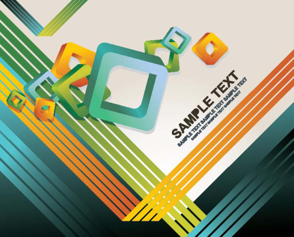 Fashion three-dimensional geometric background vector