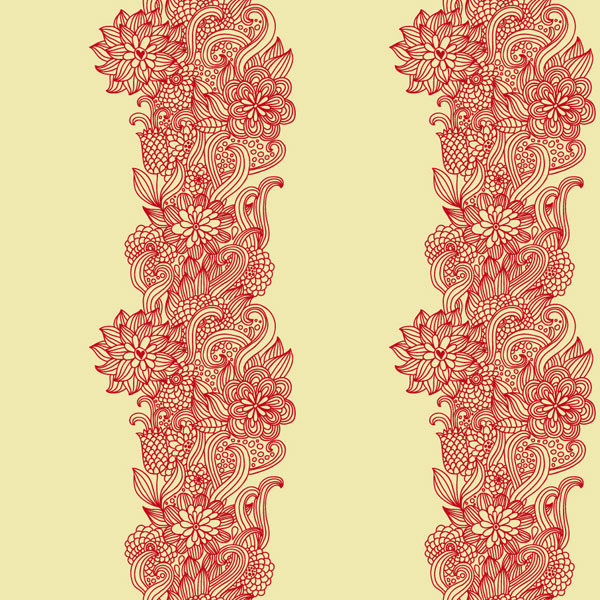 Intensive hand-painted pattern vector material -1