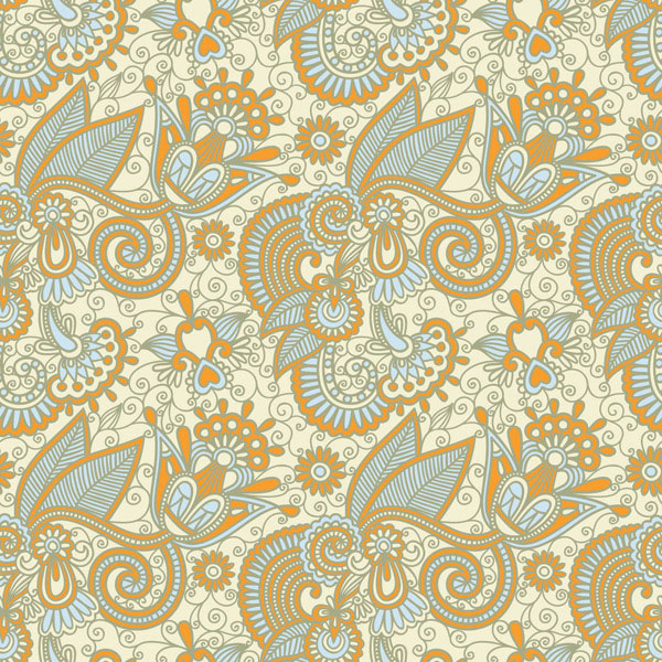 Beautiful hand-painted pattern vector material -2