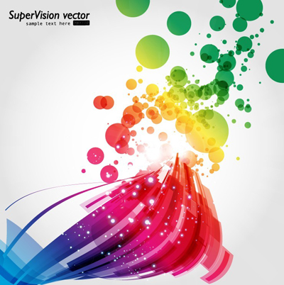 Symphony of dynamic light background vector -4
