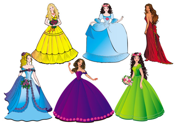 Beautiful Princess 04-- vector material