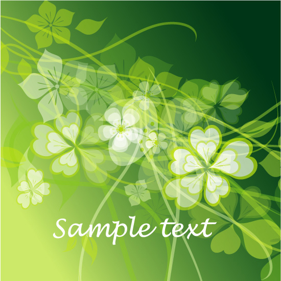 Fresh summer flowers vector background material -3