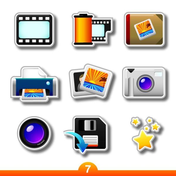 Photography product label vector