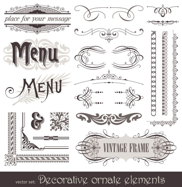 European-style lace pattern 02-- vector material