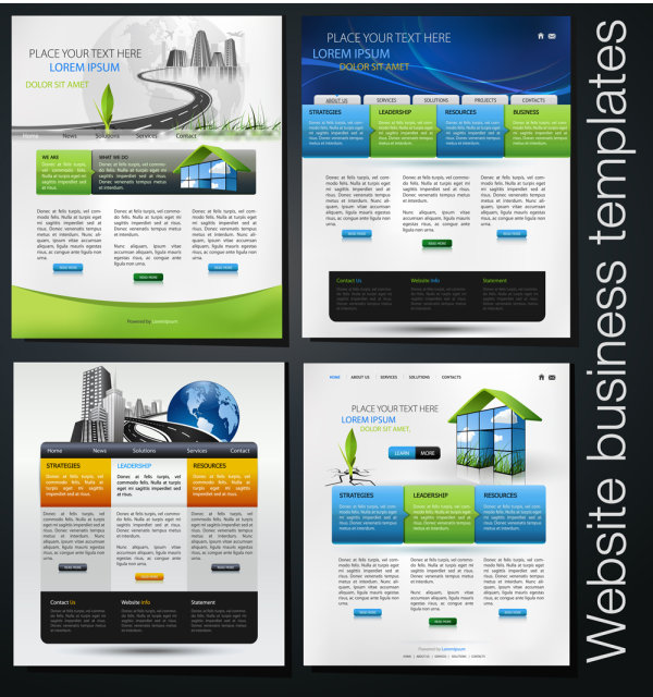 Foreign beautiful web design - vector material