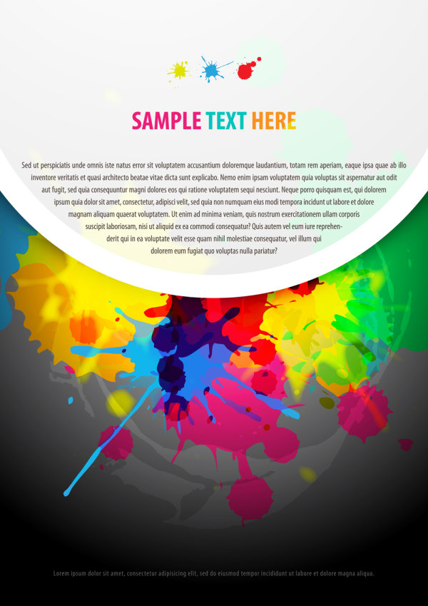 Paint splash background color 01 - Vector