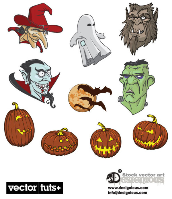Halloween material - vector