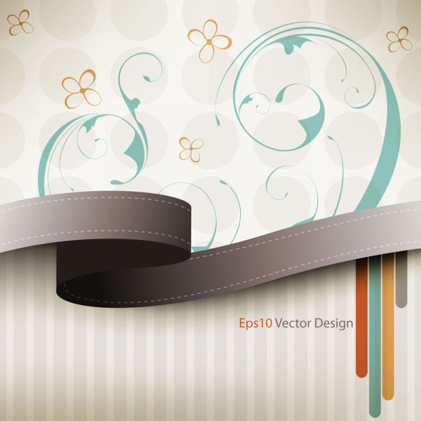 Retro pattern background 03 - vector material