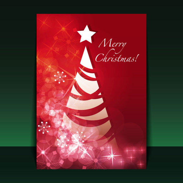 Beautiful Christmas Flyer 01 - vector material